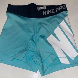 Teal Nike Pro Shorts